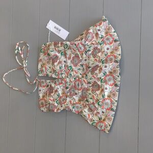 NWT Bishop + Young Womens Aruba Floral Printed Aeries Halter Top XS-S-M-L